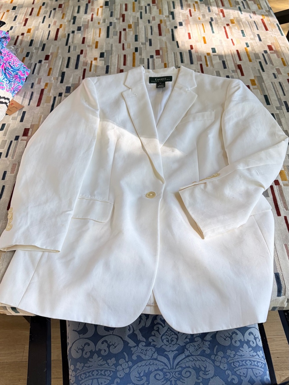 Lauren Ralph Lauren White Tailored Blazer - Picture 2 of 11
